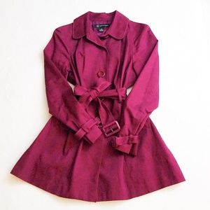 Fuchsia trench coat